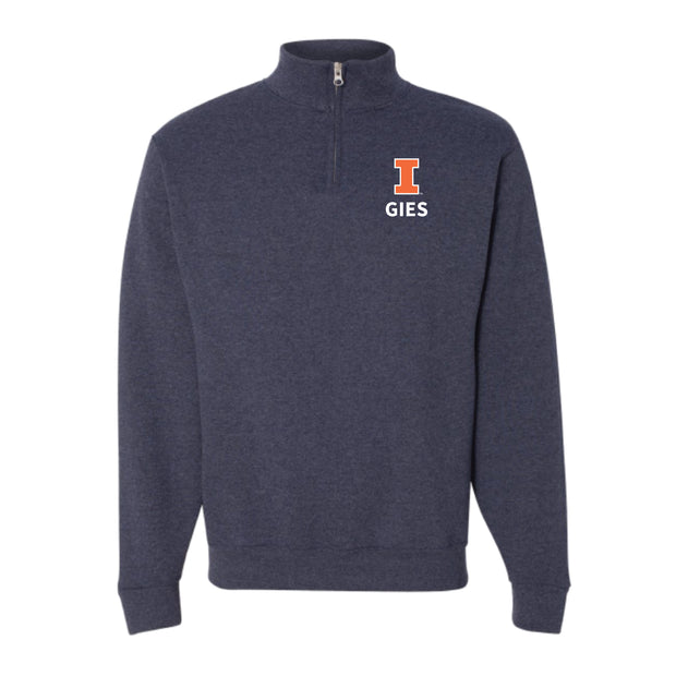 Gies College of Business: Unisex 1/4 Zip Cadet Collar Sweatshirt