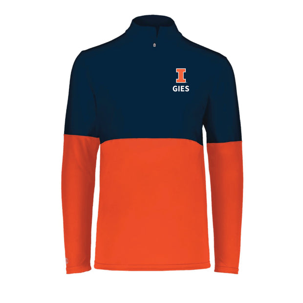 Gies College of Business: Color Block Unisex 1/4 Zip Pullover